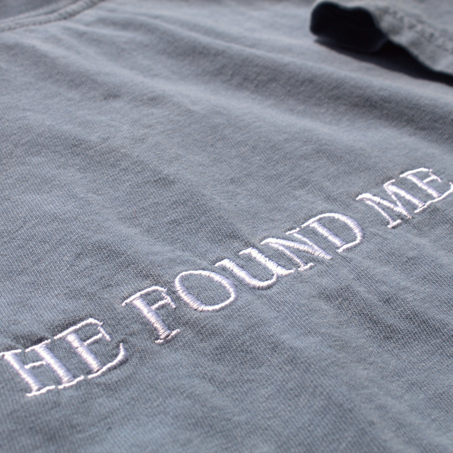 "He Found Me" Matthew 18:12 Lost Sheep Parable Faith-Based Embroidered T-Shirt