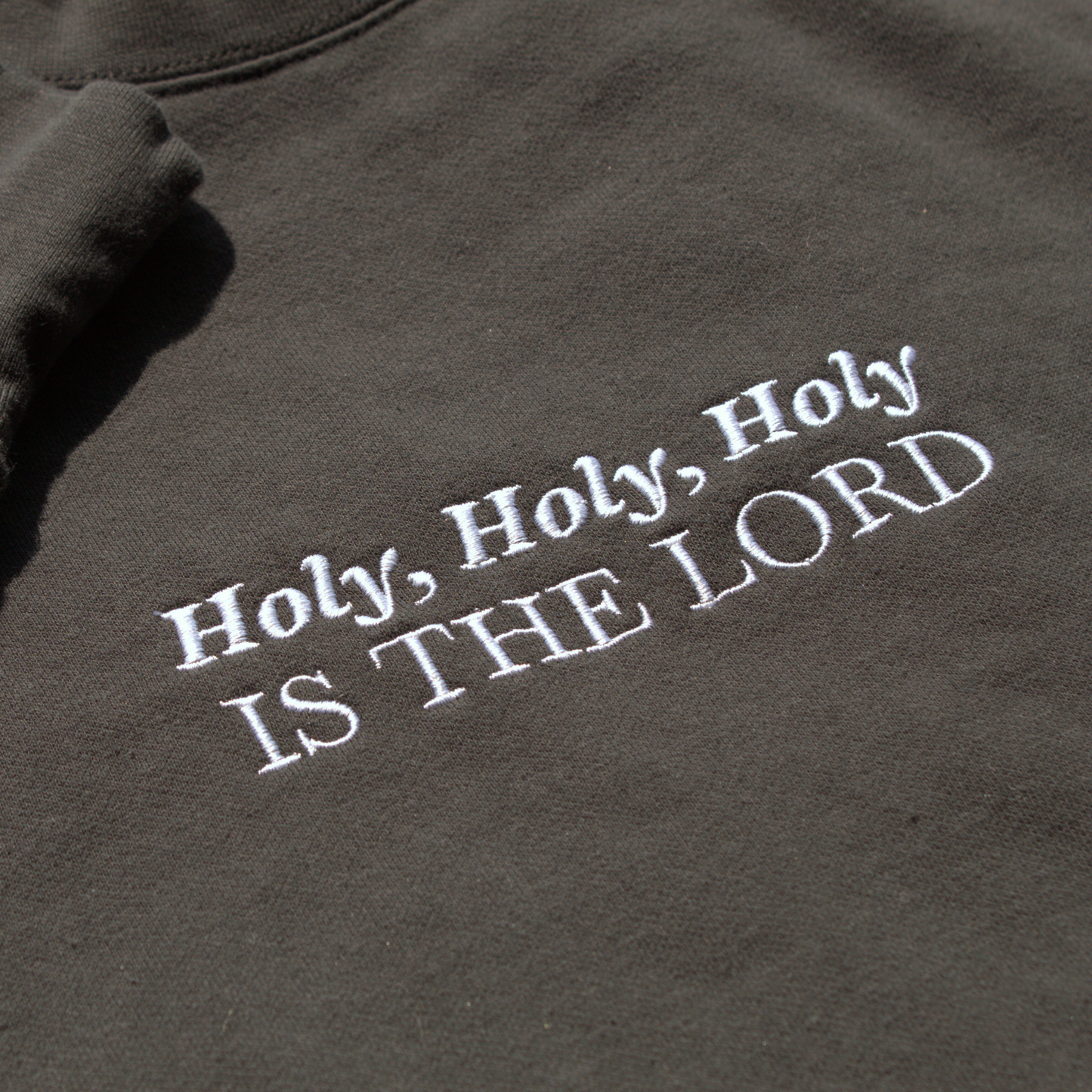 Isaiah 6:3 Bible Verse Embroidered Sweatshirt - Holy, Holy, Holy Christian Apparel