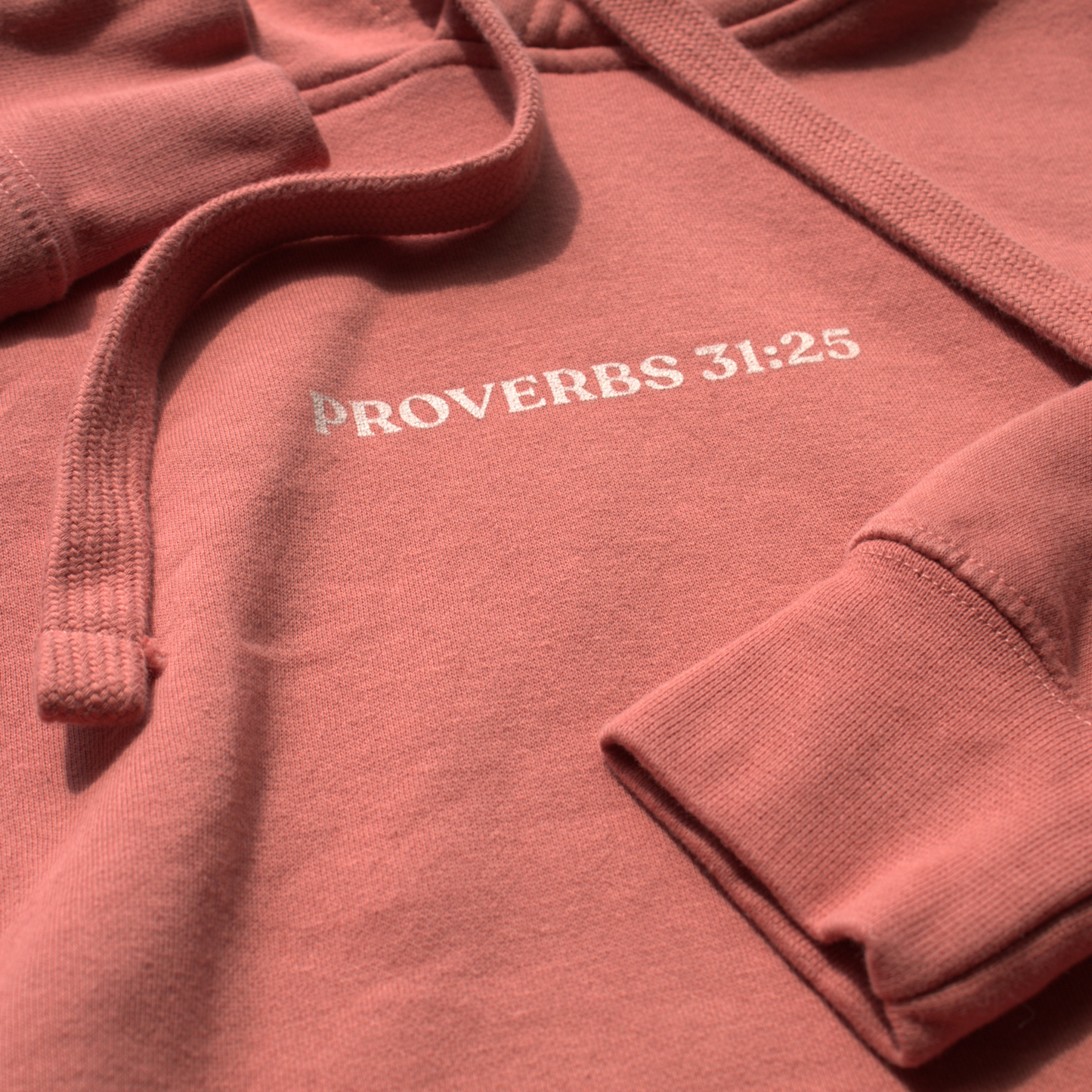 Proverbs 31:25 Bible Verse Hoodie - She Is Clothed in Strength and Dignity
