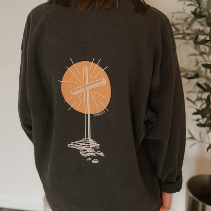 PREMIUM | "Holy Holy Holy" Embroidered Sweatshirt | Black